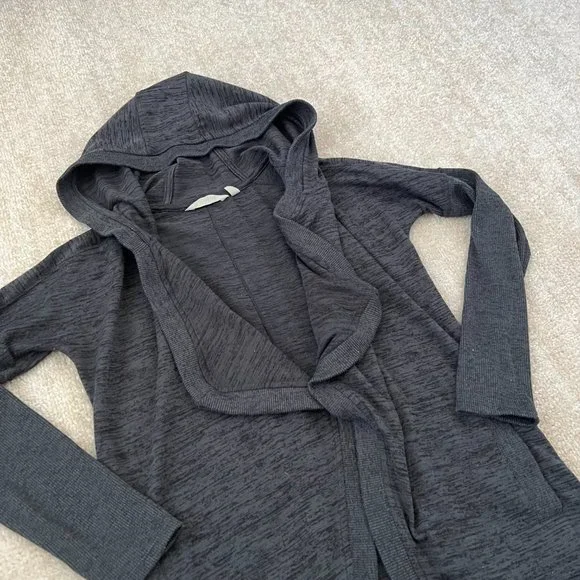 Athleta Blissful Open Front Wrap Cardigan Hoodie XS - Picture 3 of 8